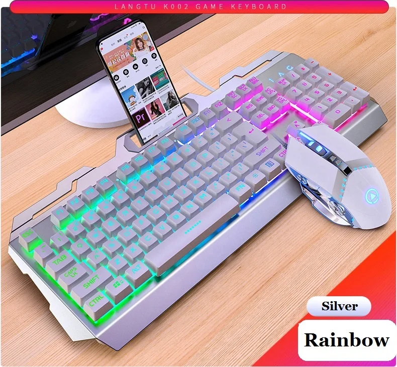 Gaming keyboard and Mouse Set V2 Wired Mechanical keyboard RGB backlight Computer Game Keyboard Gaming Gamer Mouse Combos