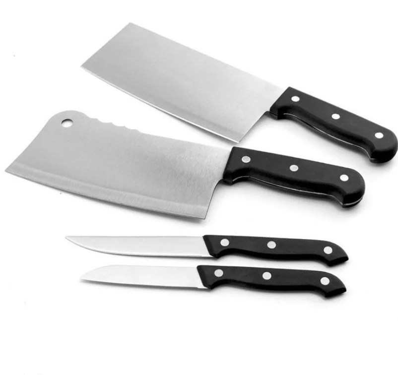 Kitchen Knife Set, 8 Pieces Stainless Steel Knife Set with Wooden Block, Ultra Sharp Knife Block Set with Sharpener and Scissors