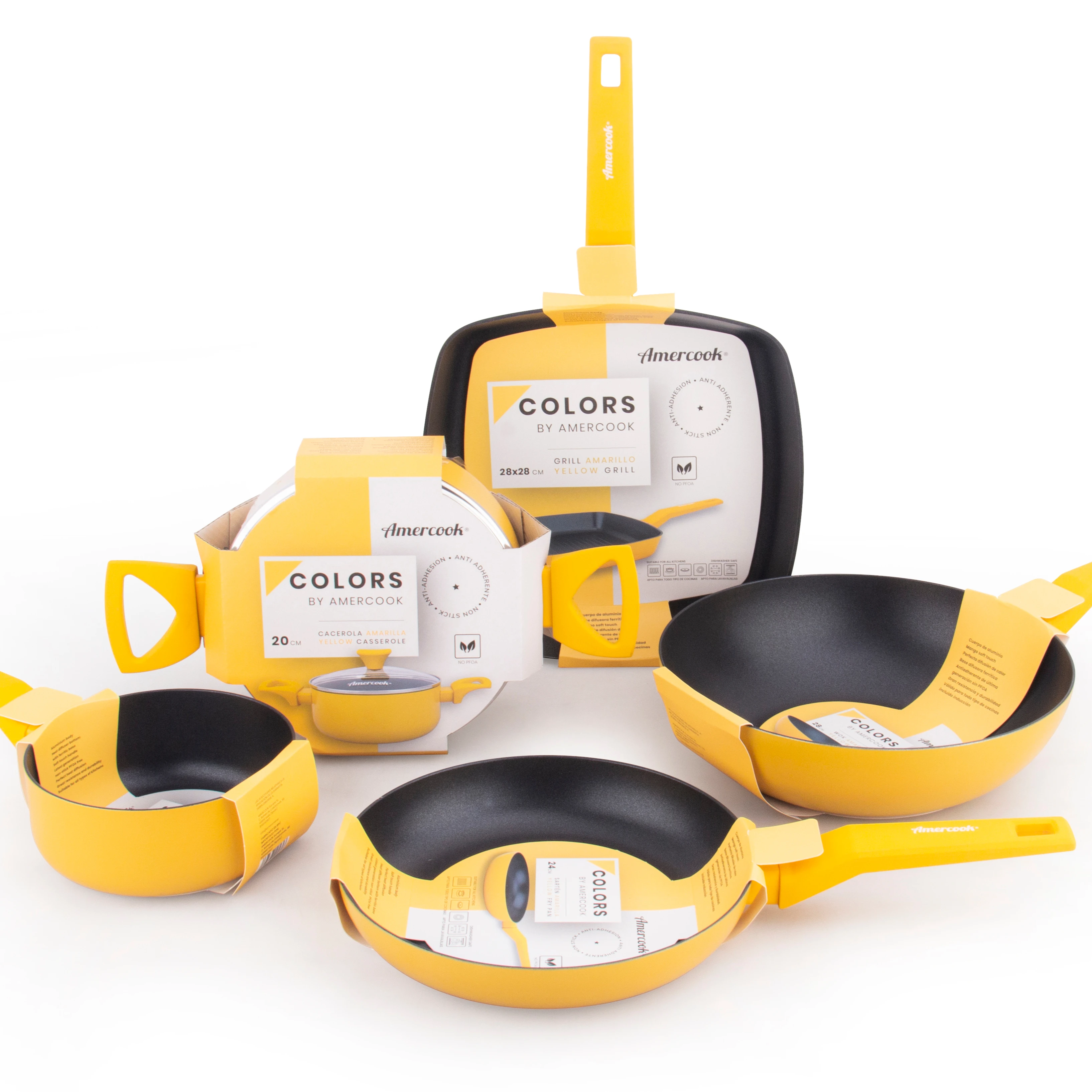 Colorful Painting Pot And Pan Non Stick Aluminum Cookware Set In Kitchen Household Items Aluminum Non-stick Cookware Set