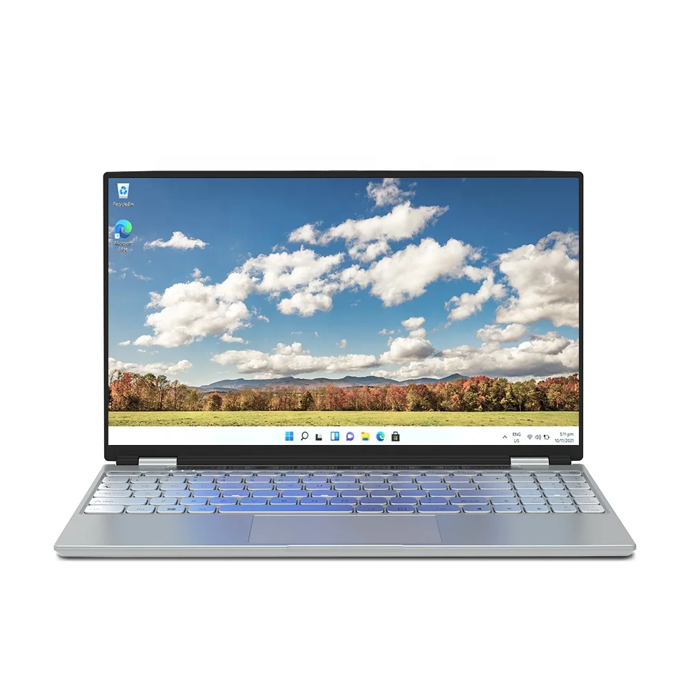 Новое поступление, ноутбук 15,6 дюймов 1920x1080 IPS J4125 8 ГБ + 512 ГБ, металлический легкий студенческий ноутбук, компьютер