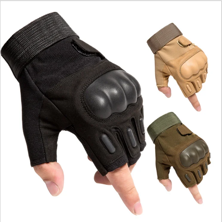 Outdoor Tactical Gloves Multifunctional Sports Gloves Tactical Hard Knuckle Half Finger Gloves