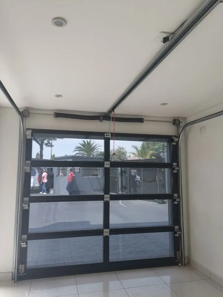 Modern Villa Full-View 50mm Thick Aluminum Glass Garage Door Double Automatic Commercial Door Best Prices