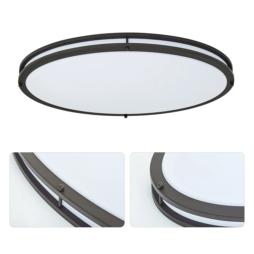 32inch Round White Acrylic Bronze Large Size Ceiling lamp 3000K  2*T8-17W/LED 50W Ceiling light with ETL certificate for office