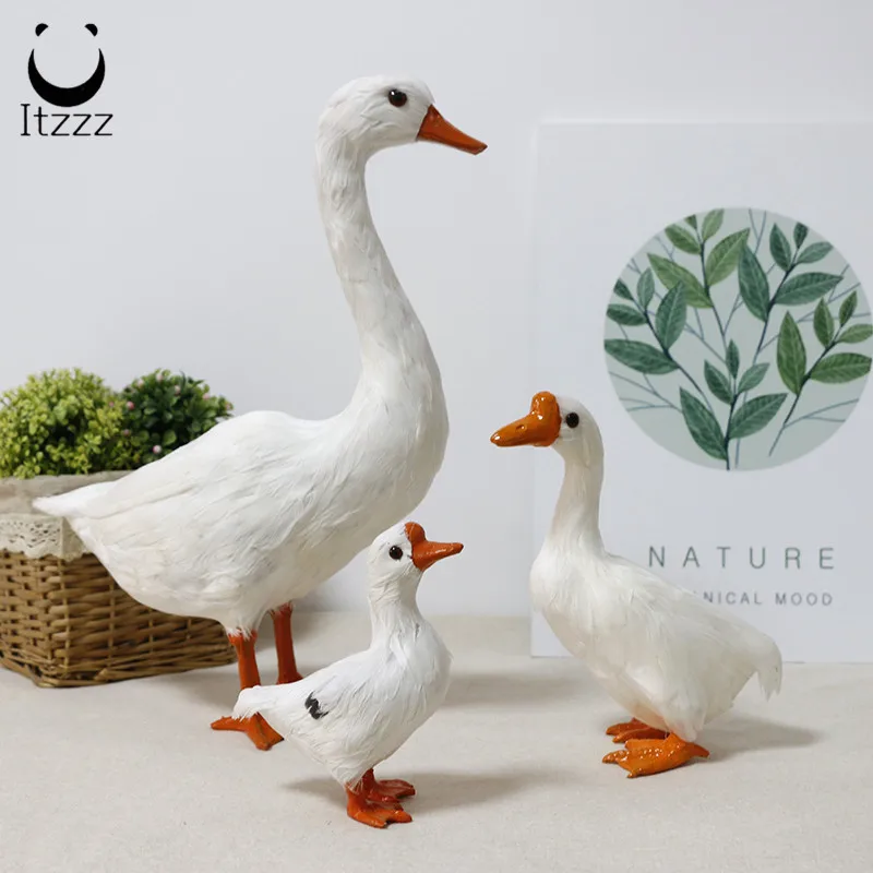 Hot Selling Folding Soft Material Snow Goose Hunting Decoy Lifelike Simulated Snow White Goose for Garden Decoration