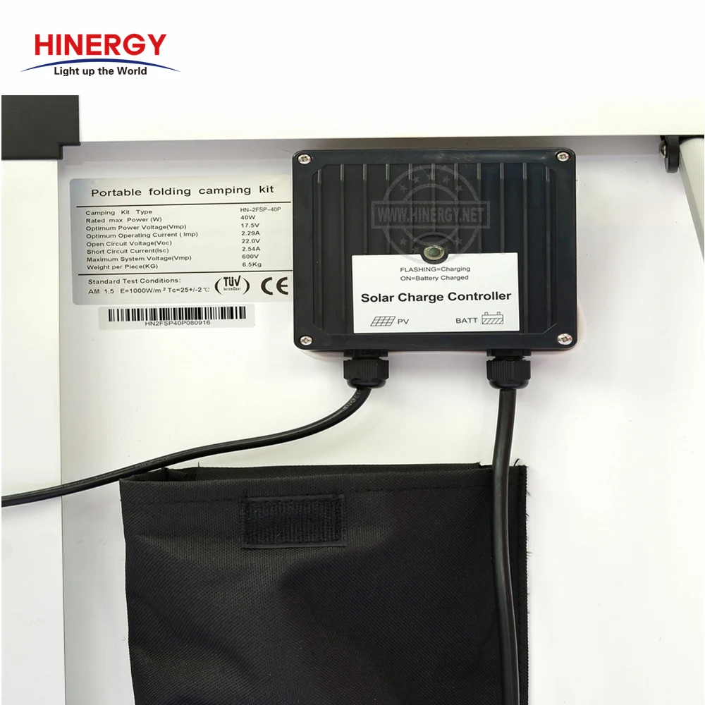 Hinergy Quality Portable Double folding Stand Foldable Solar Panel Charger Manufacturer in China