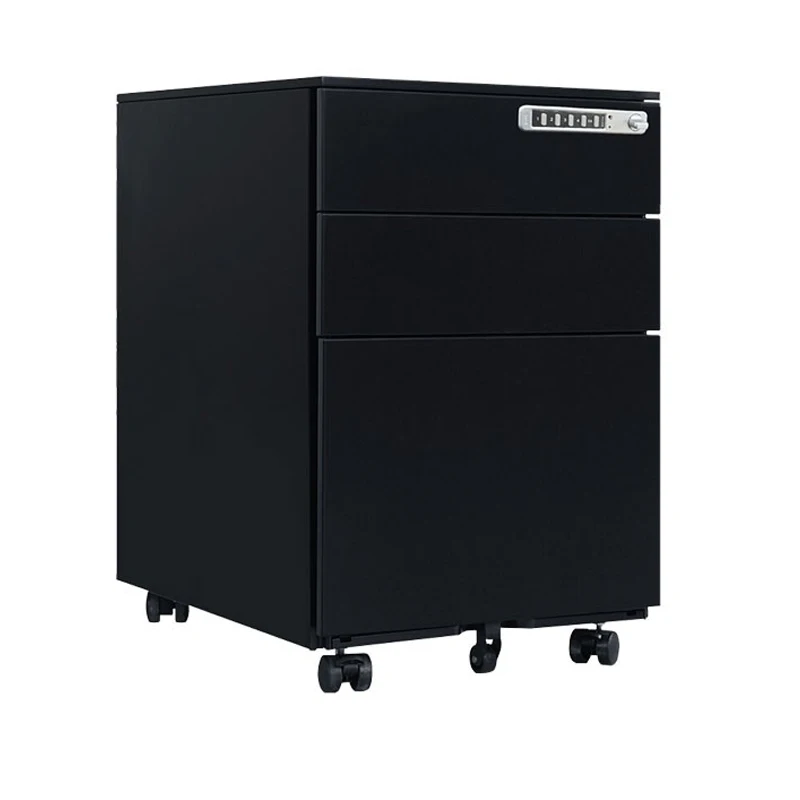 Manufacture Movable File Cabinet Metal Storage Vertical Standing Document Cupboard Multi-tier Pedestal Cabinet
