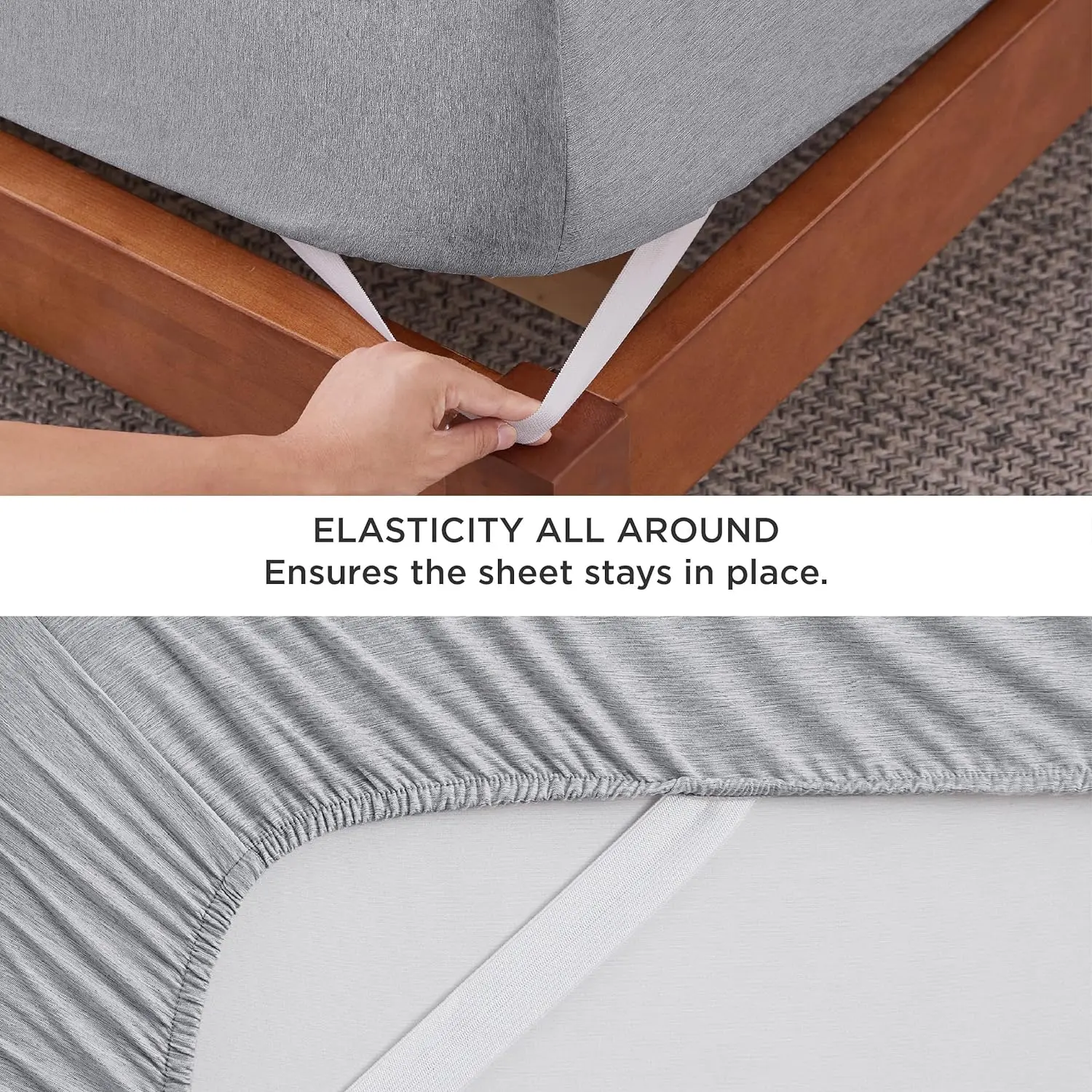 Soft Cationic Dyed Bed Sheets Luxury Bedding Sheet Set and Pillowcases Breathable Sheet Set with Deep Pocket