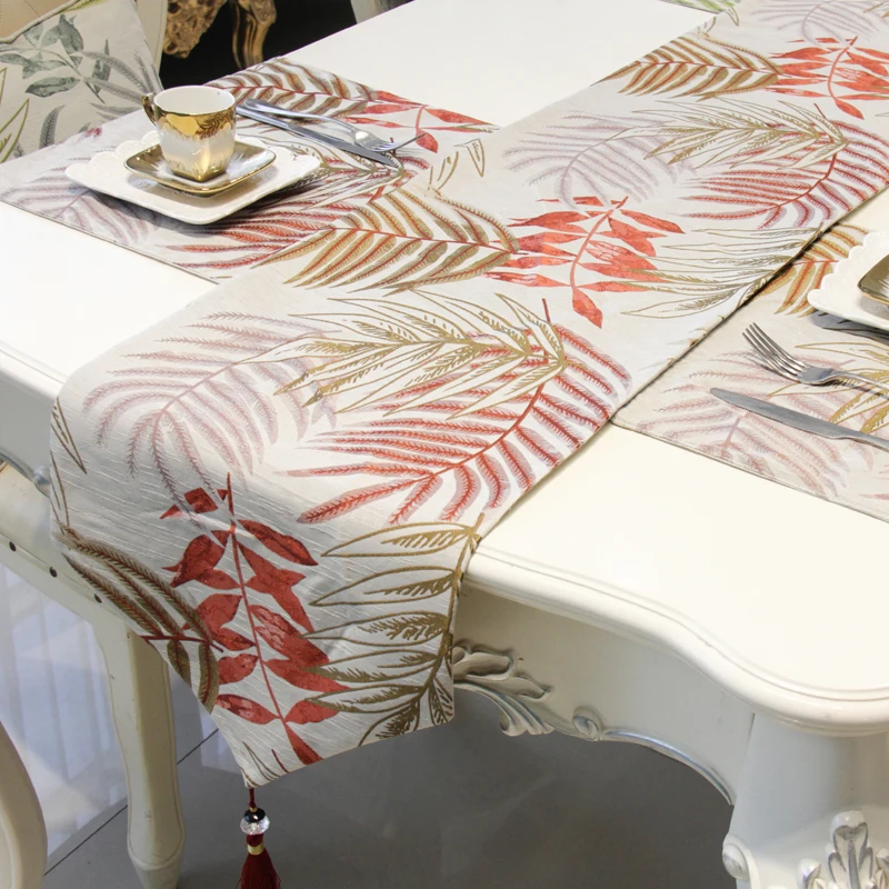 
2019 High Quality 180cm*33cm Polyester Fall Table Runner For Home Hotel Banquet Decoration 