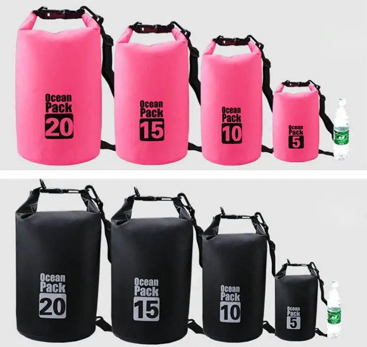 Tarpaulin 5l Ocean Pack Outdoor Waterproof Dry Bag Pvc Outdoor Sport 250D-500D PVC or Polyester Fabrics with Shoulder Straps