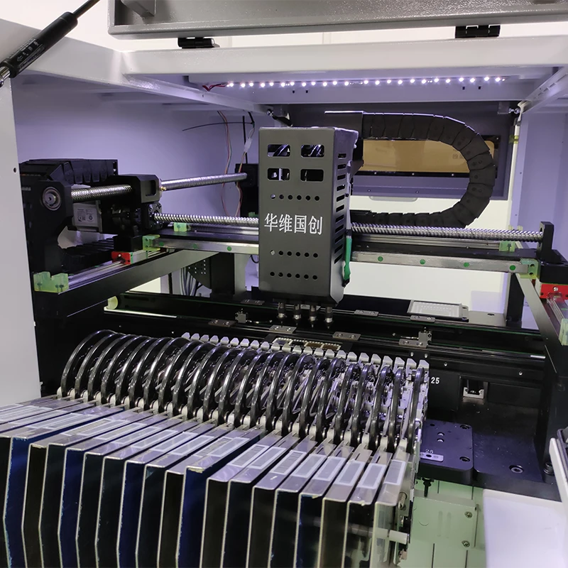 Famous Supplier HWGC High Accuracy in Positioning Surface Mounted Devices With Conveyor Pick place machine For 0201