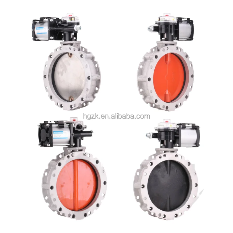 Factory Direct CP101 Swivel Actuator VFS Aluminium Alloy Double Flange Single Flange Dust Cement Butterfly Valve
