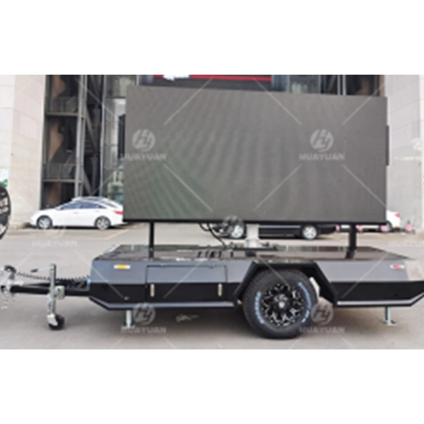 HD LED screen trailer outdoor waterproof led screen advertising trailer  mobile stage