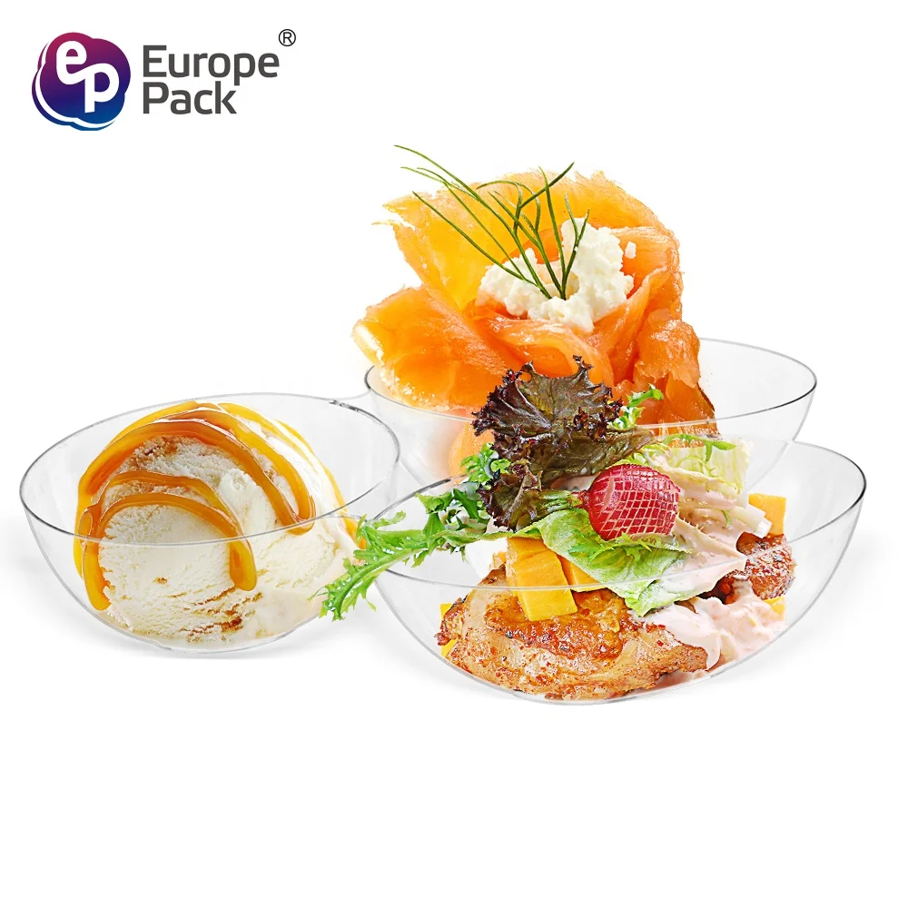 Europe-Pack new arrival food grade 290ml oval shape snack serving dish 3 parts