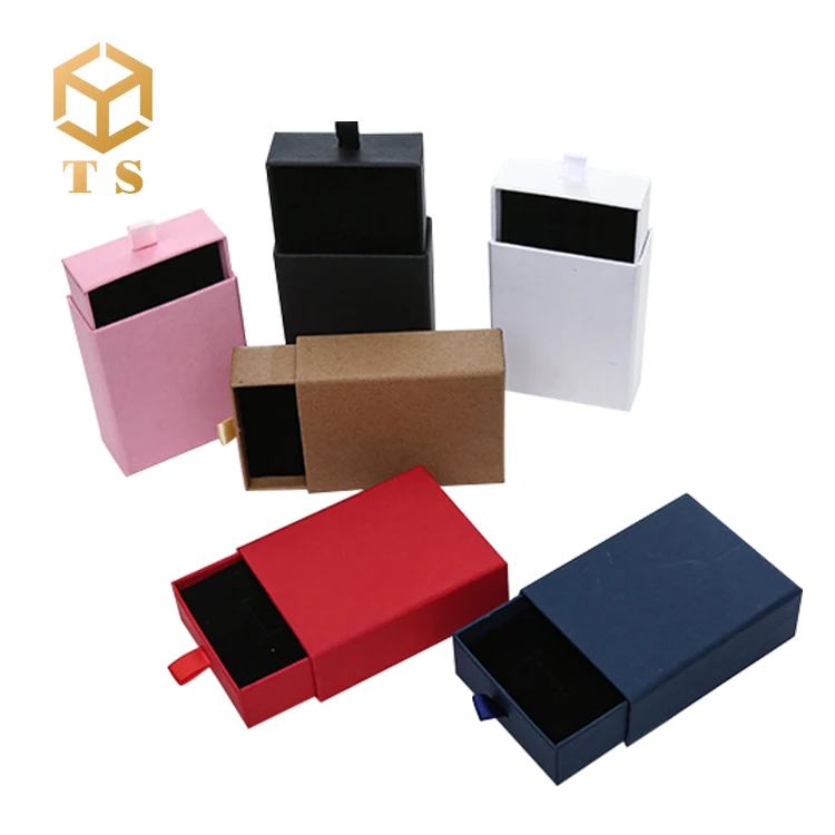 
Eco Friendly Packaging Gift Drawer Girls Cardboard Paper White Earring Jewelry Box 