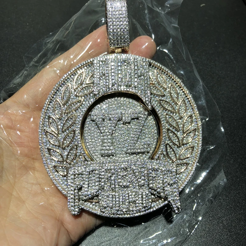 Тяжелые мужские подвески с буквенным блеском на заказ