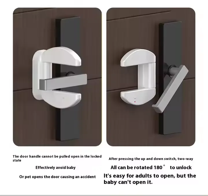 Living Alone Anti-Burglary Door Stopper with No Hole and Child Safety Lock Blocker with Alarm