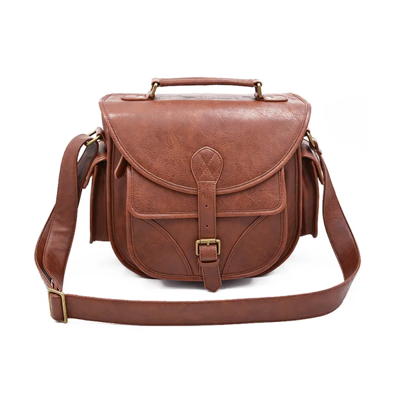 fashion multifunction vegan leather dslr camera bags handbag crossbody for women