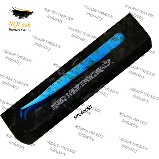 New Lovely Russian Volume Extension Tweezers Box Packing / Customized Logo on Tweezers Box From NQLASH Tweezers