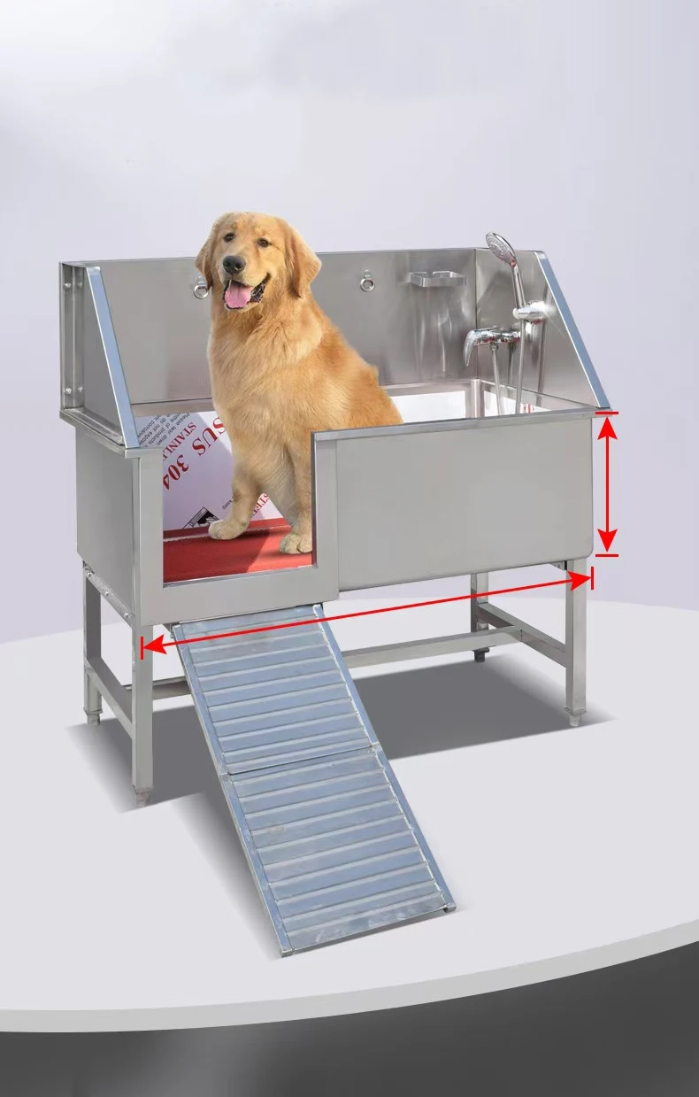 Manufacture Medical Dog Grooming Bath Tub Stainless Steel Bathtub For Pets