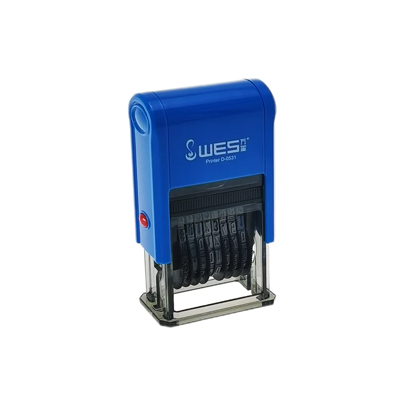 8 lines digital date stamp WES self-inking stamp D-0531 with date only imprint