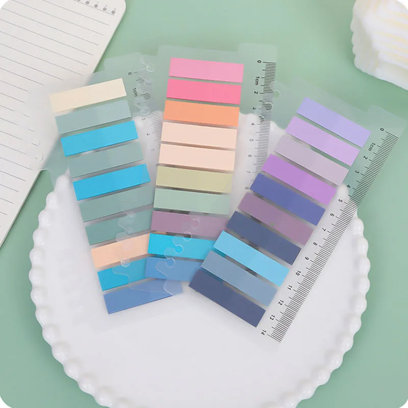 10 Colors Color Note Loose Leaf Index Sticker Transparent Indexing Tabs 200 Pcs