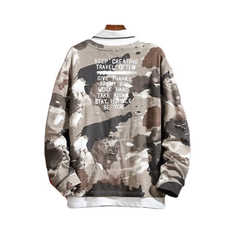 Men  Print Harajuku Hoodies 2020 Autumn Pullover Mens Streetwear Korean Sweatshirts Drop Shoulder Purple Hoodie