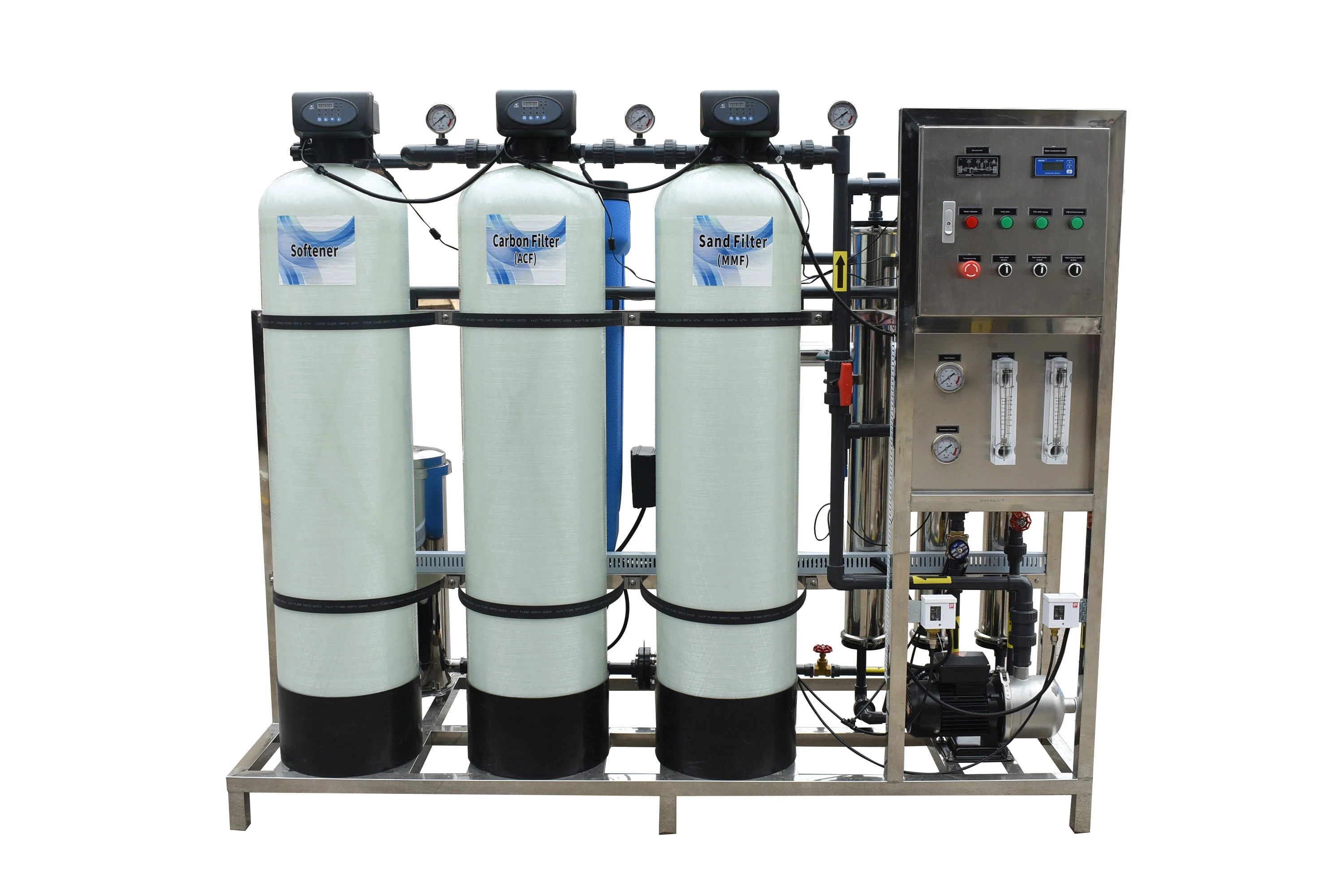 500lph RO Reverse Osmosis Drinking Water Purification PlantWater Purifier with RO Deionized Water Treatment Machine