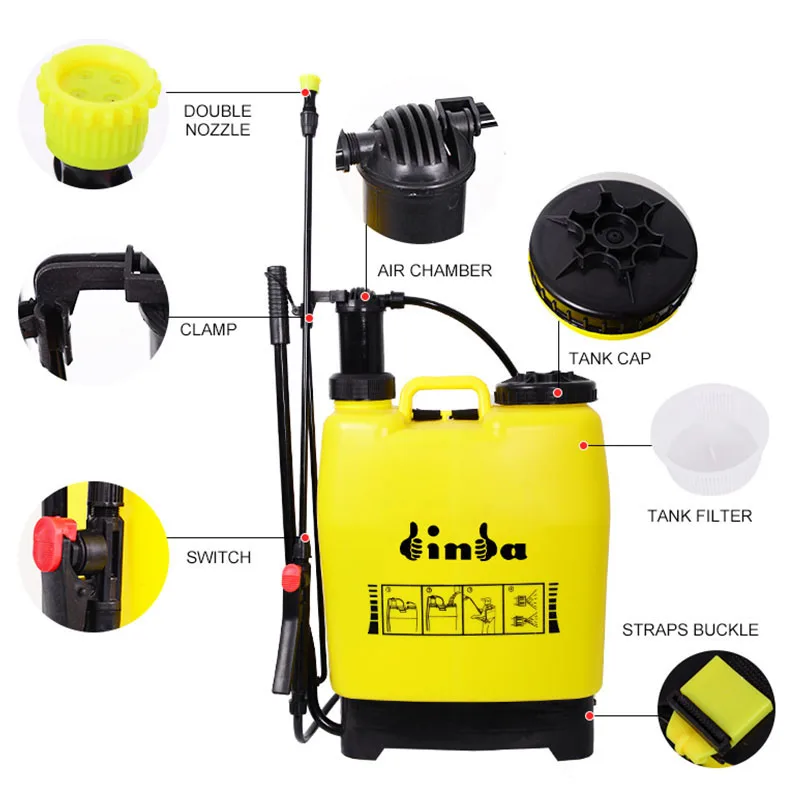 16L Agriculture Manual Knapsack Farmer Sprayer Backpack Manual Sprayer for Farming
