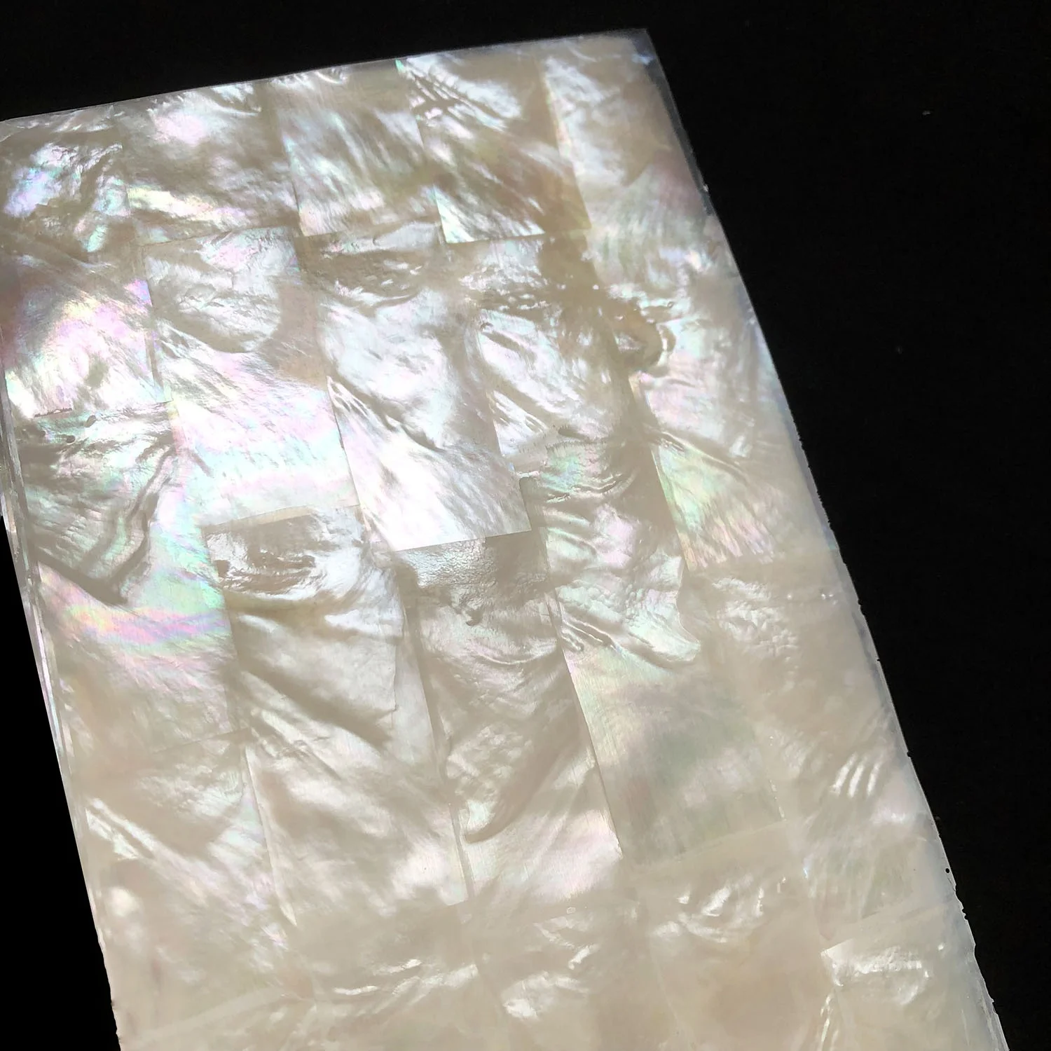XE-028 Natural Shell Paper Customized Colorful Shell white Mother Of Pearl Shell Sheet  For Art Crafts Wallpaper