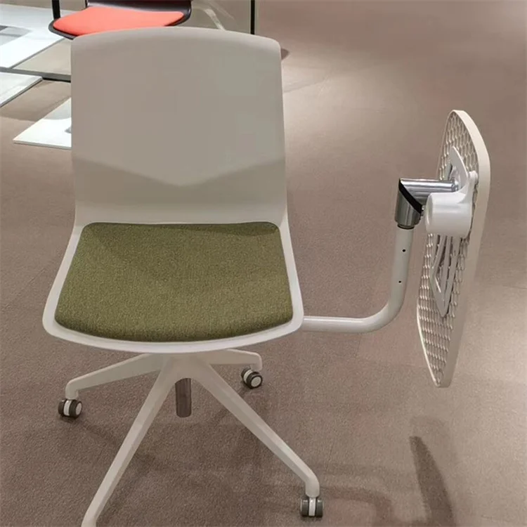 High quality student adjustable meeting Training chair with foldable writing board with cup holder