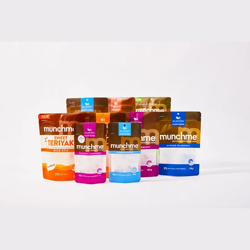 Free Sample Custom Bag Packaging Freeze Dried Rainbow Candy Snack  Food Bag Packaging Freeze Dried With Zipper