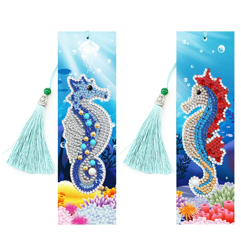 New arrival  dragon design 20x6cm size 2pcs/set diy diamond painting  3d bookmark