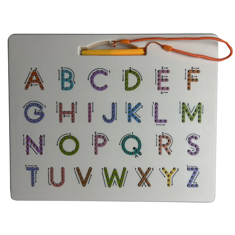 482 Steel Ball Double sided Lowercase Uppercase Kids Magnetic Writing Board magpad doodle toys for kid
