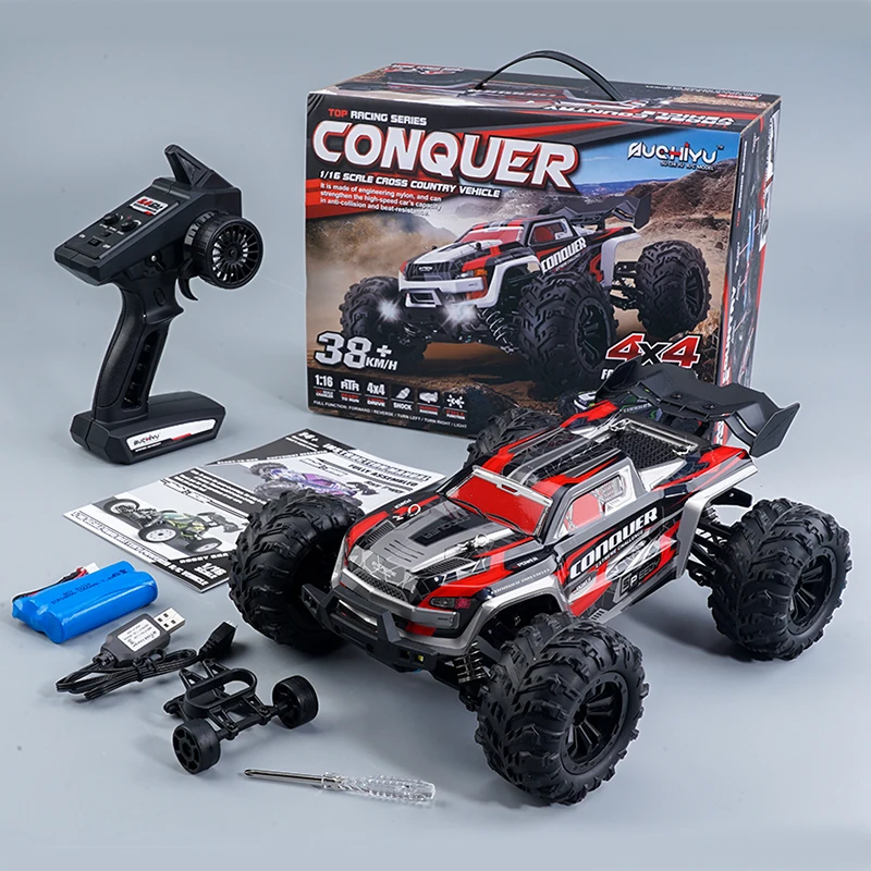 2023 New RC Car JJRC Q117 2.4G 4WD 1/16 70KM/H High Speed Remote Control Truck with LED Light Off-road Brushless Vehicle Toys