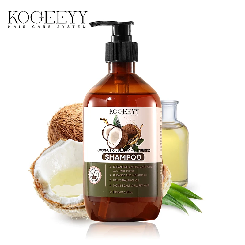KOGEEYY 500ml Collagen Complex Infused Coconut Oil Hair Shampoo Natural Hair Care Anti Dandruff Natural Plant Extract Shampoo