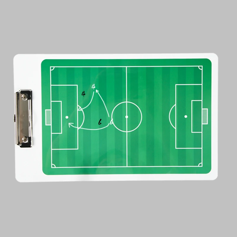 OEM&ODM PVC Football Coach Board Soccer Tactics Board Double-side Dry Erase Clipboard Coaching Board Football Training Equipment
