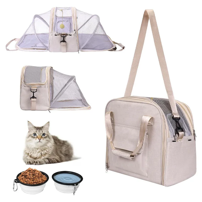 Popular Selling Puppy Cat Carrier Handbag Breathable Mesh Pet Carrier Portable Travel Outdoor Dog Carrier Backpack