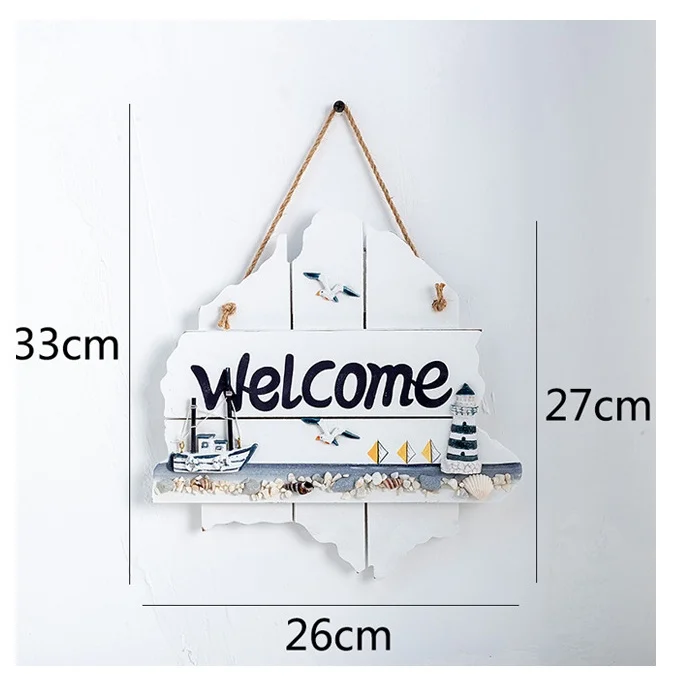 nautical home decor outdoor welcome sign mediterranean welcome sign for front doorNautical Beach Style Wood Home Wall Decoration