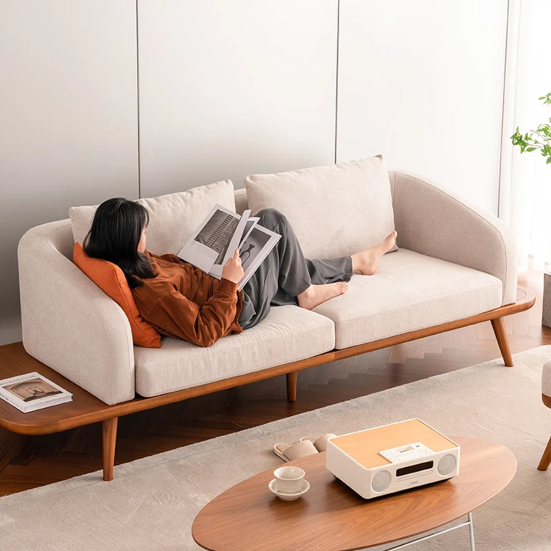 wholesale custom fabrics solid wood tv lounge two seater sofa soft nordic living room sofas SF-S143(D)