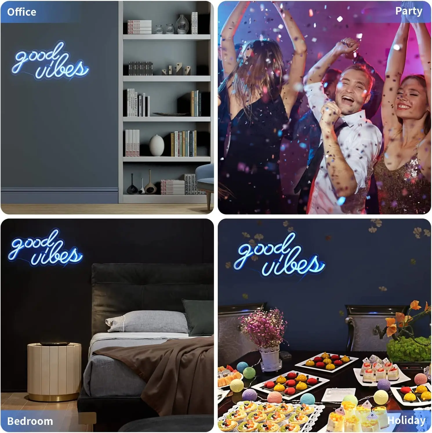 Good Vibes Custom Neon Sign LED Neon Light Decor Bar Party Wedding Decoration