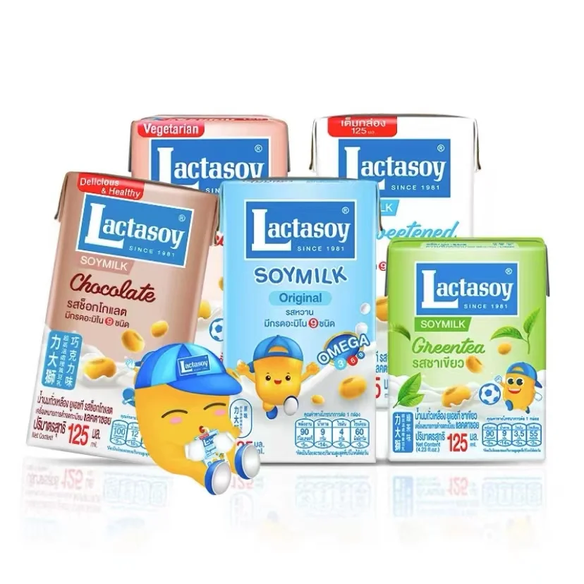 Lactasoy Thailand imported protein milk  125ml sugar-free original drink leisure drinks soy nutritious milk