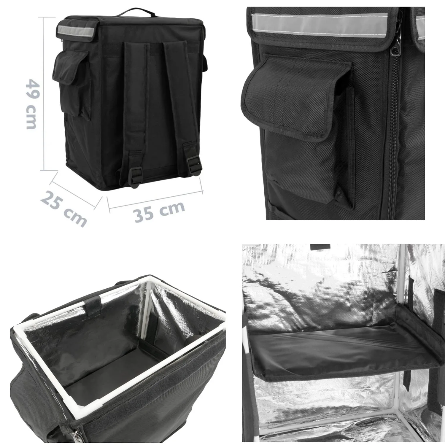 Large capacity cooler bag custom logo waterproof  food delivery backpack pizza bag scooter backpack for food