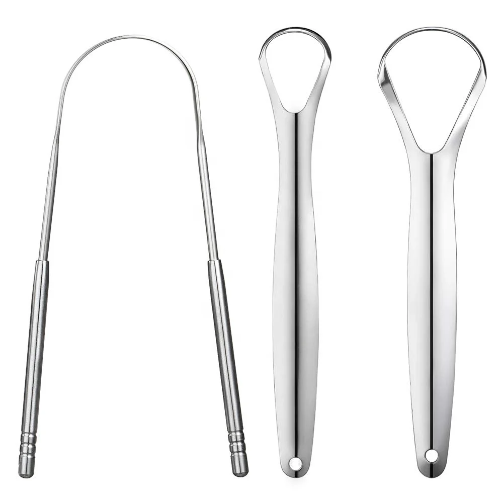 Raspador De Lingua Metal Tongue Scraper Limpiador De Lengua