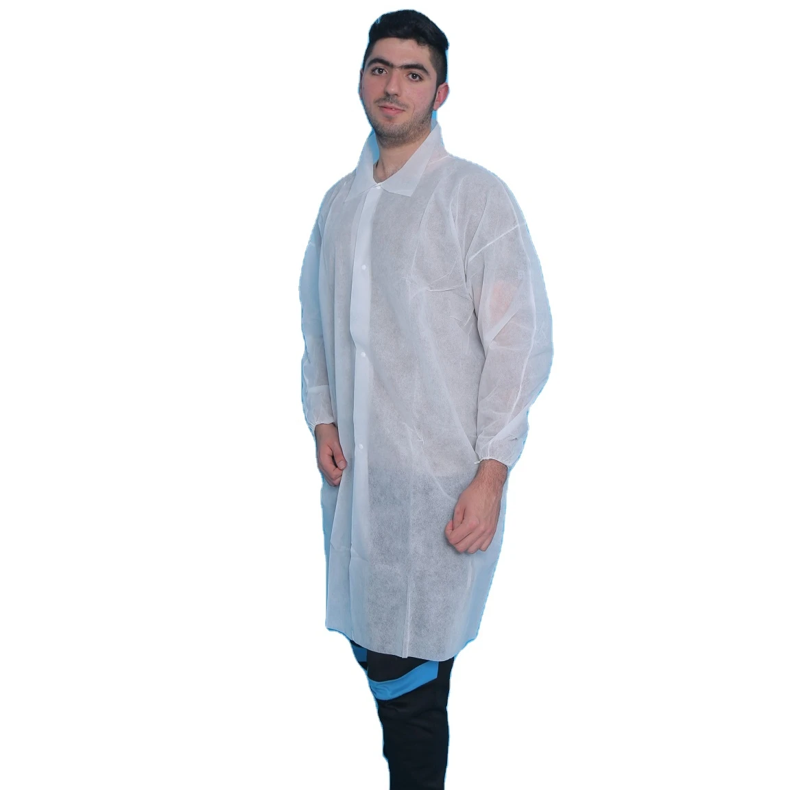 
Hubei белые одноразовые длинные лабораторные пальто медицинская одноразовая одежда с/без кармана для личной защиты 