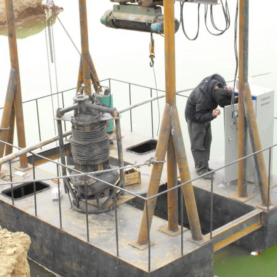 sand dredger small sand barge suction jet dredging machine submersible slurry pump chemical slag mud stone pump