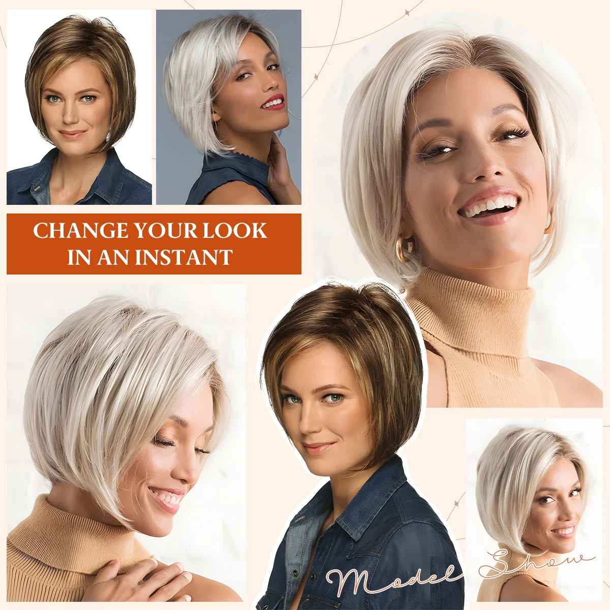 Wholesale Purple Bob Wig Short Wig With Bangs Pre Cut Laceline High Quality Lace Front Heat Resistant Synthetic Hair Wigs