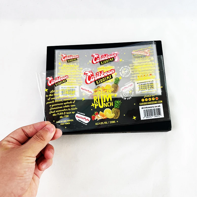 Wholesale high quality transparent waterproof self-adhesive label packaging stickers