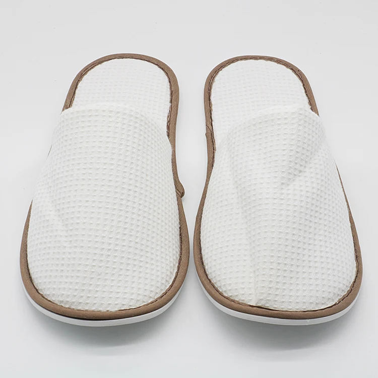 UG Wholesale Custom Hotel Supplies Waffle Non-slip Bathroom Disposable Slippers Home Aviation Slippers