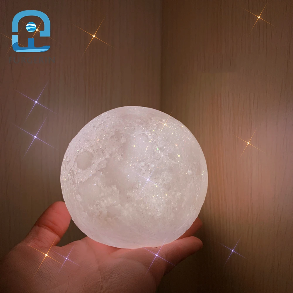 Creative ins new table lamp bedroom bedside night light small moon heart hollow projection