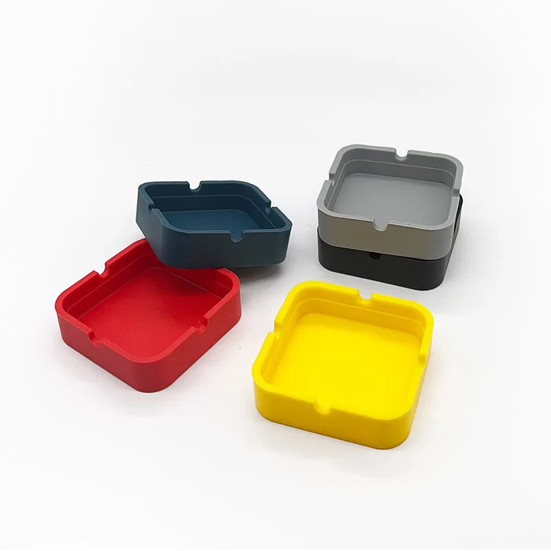Unbreakable Silicone Square Cigar Ash Tray For Indoor and Outdoor